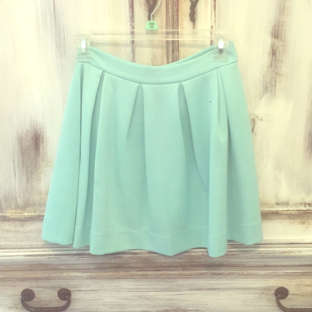 Teal high waisted skirt